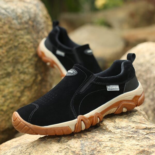 PUDUN PN90 Men Leather Sneakers Black
