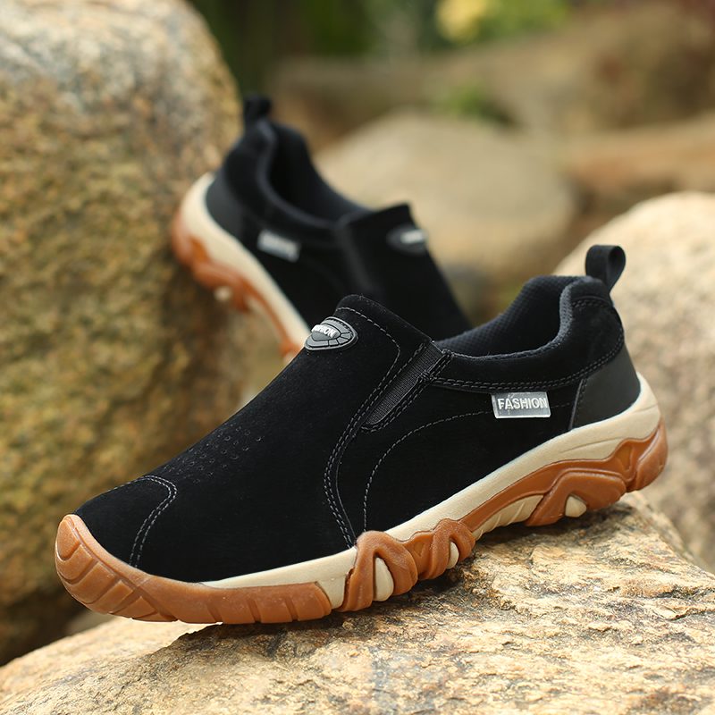 PUDUN PN90 Men Leather Sneakers Black