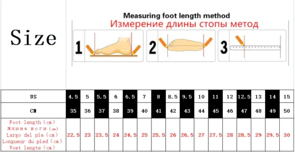 PHLIYXUAN FZ-75 Men Safety Shoes Steel Toe Size Chart