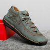 5 1978 Men Leather Casual Shoes 9926-Green
