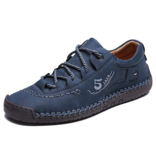 5 1978 Men Leather Casual Shoes 9931-Blue
