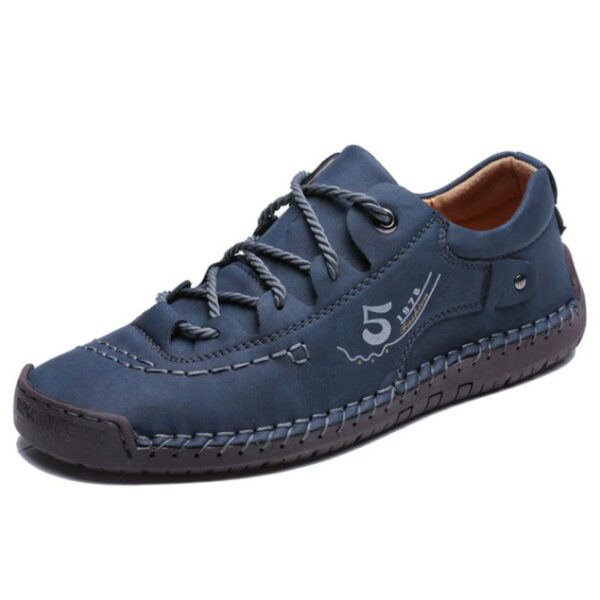 5 1978 Men Leather Casual Shoes 9931-Blue