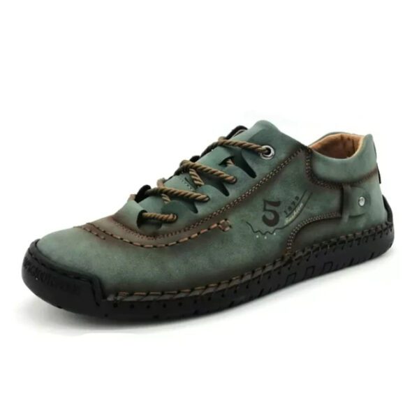 5 1978 Men Leather Casual Shoes 9931-Green
