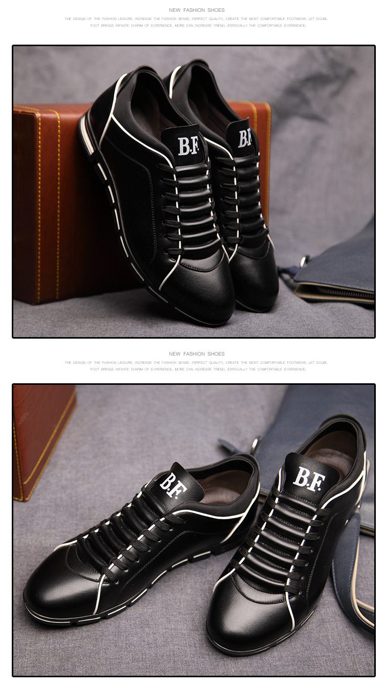 B.F. Men Shoes Casual Sneakers Black