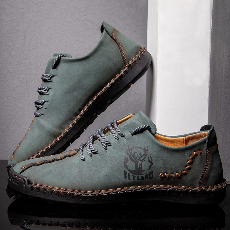 Flyland FL1 Men's Leather Anti Slip Shoes Dark Cyan