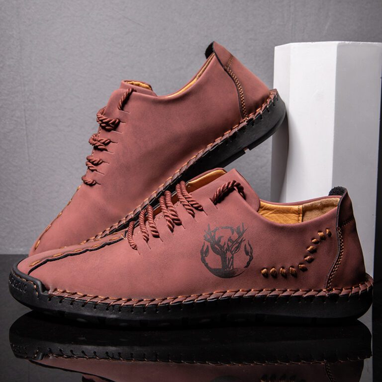 Flyland FL1 Men's Leather Anti Slip Shoes Red