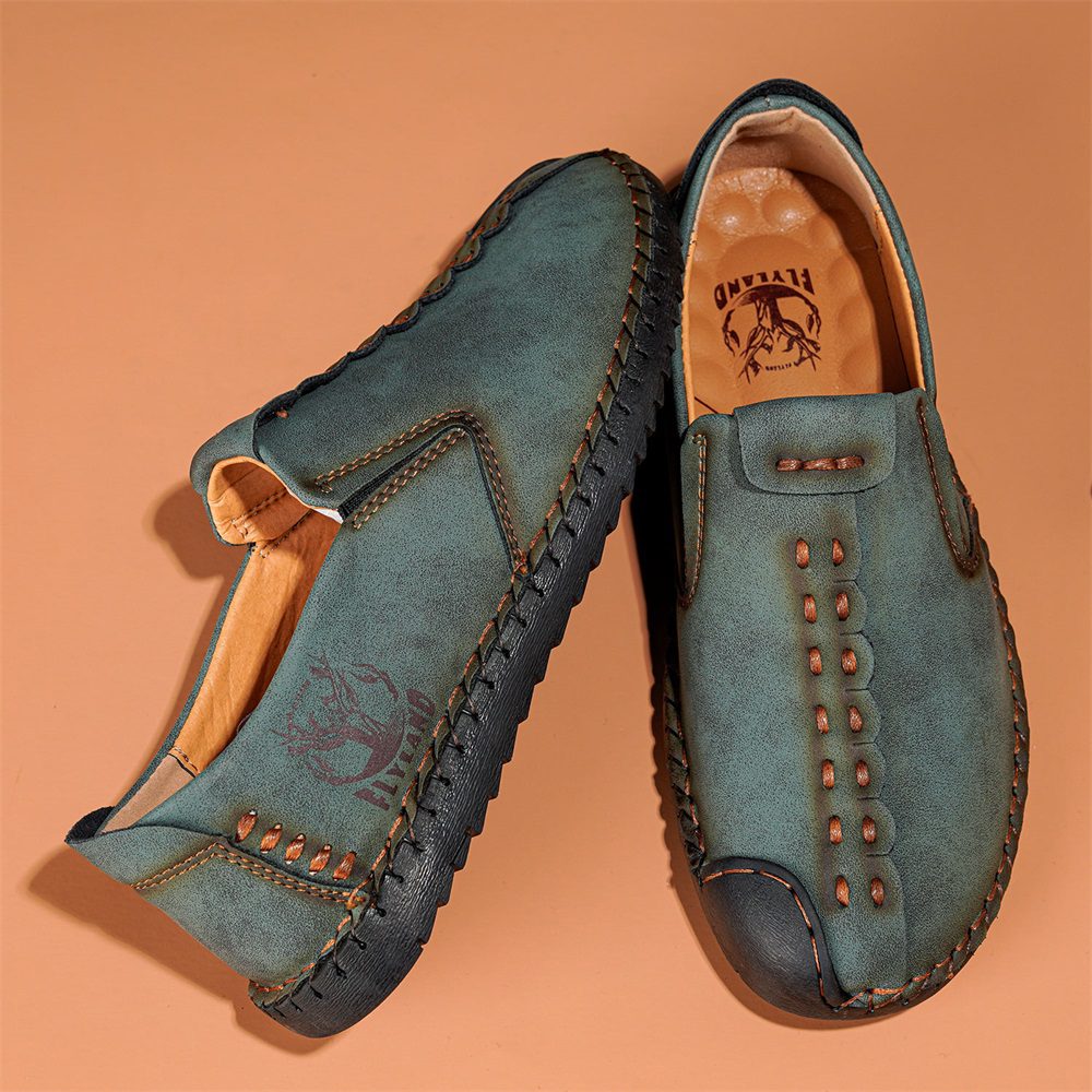 Flyland FL2 Men's Handmade Leather Shoes Dark Cyan