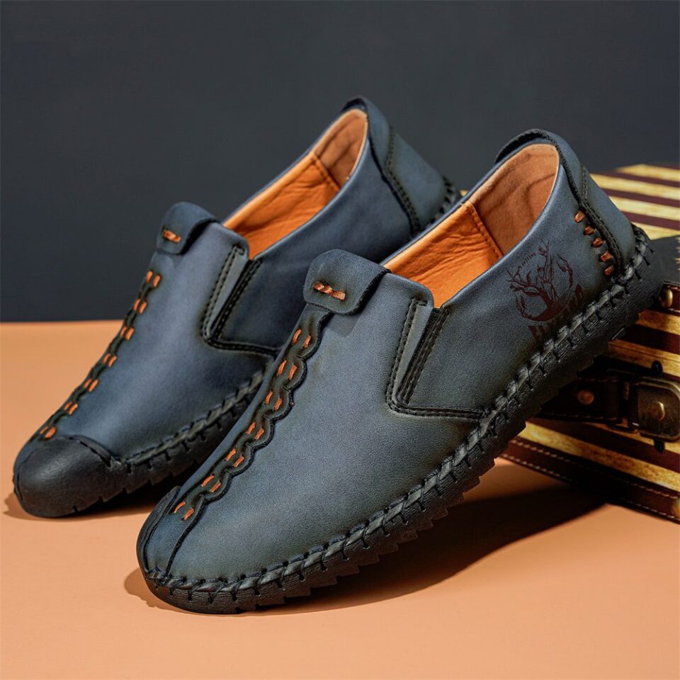Flyland FL2 Men's Handmade Leather Shoes Blue
