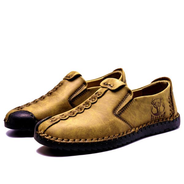 Flyland FL2 Men's Handmade Leather Shoes Golden