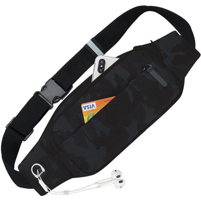 Funtingtree Waist Pack Bag Black Camouflage