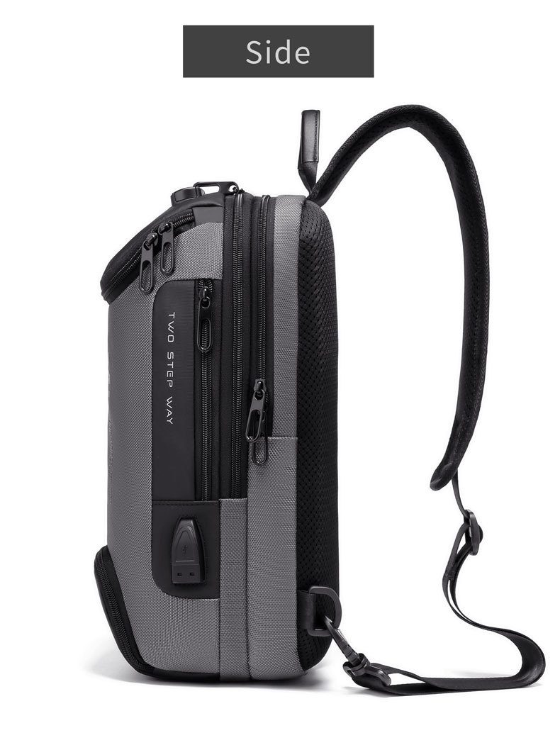ML Anti-theft Lock Messenger Chest Bag Side
