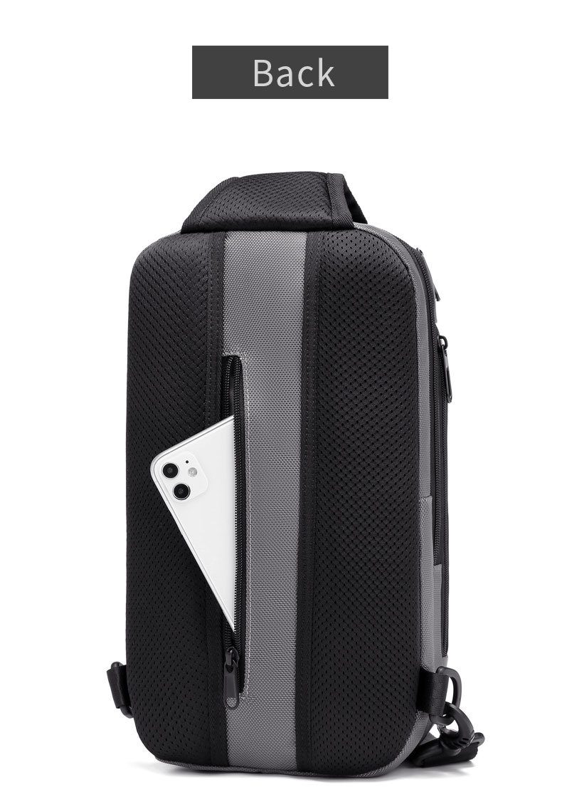 ML Anti-theft Lock Messenger Chest Bag Back