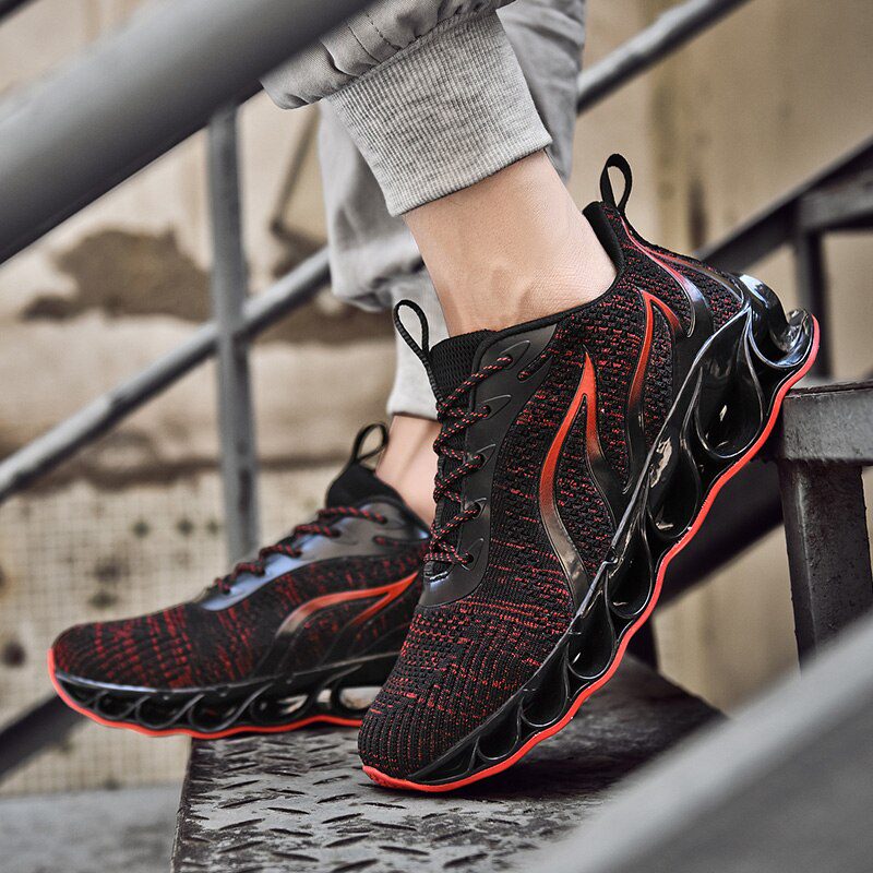 TIAMOU Men Running Walking Shoes Black