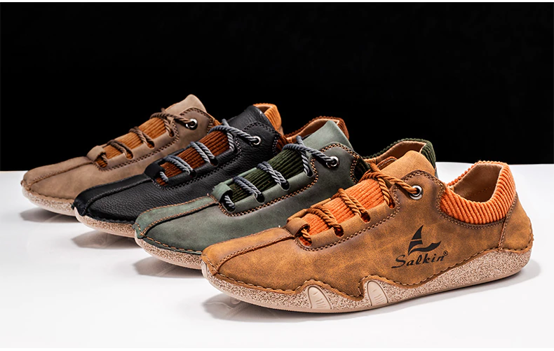 Salkin SK91 Handmade Men Leather Casual Shoes Detail