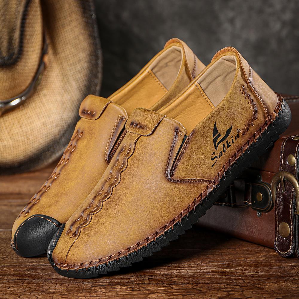 Salkin SK95 Handmade Men Leather Shoes Yellow