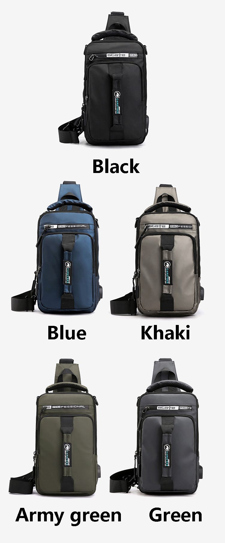 Staye Professional SP1100 Multifunction Crossbody Chest Bags 