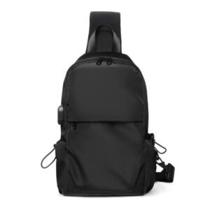 Suutoop Small Black Sling Crossbody Backpack Shoulder Bag Black