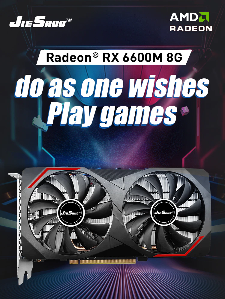 JIESHUO AMD Radeon RX6600M 8GB GDDR6 Graphics Card