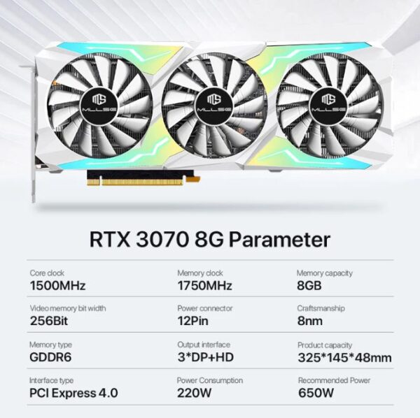 MLLSE GeForce RTX3070 8GB GDDR6X Gaming Video Card - Image 3