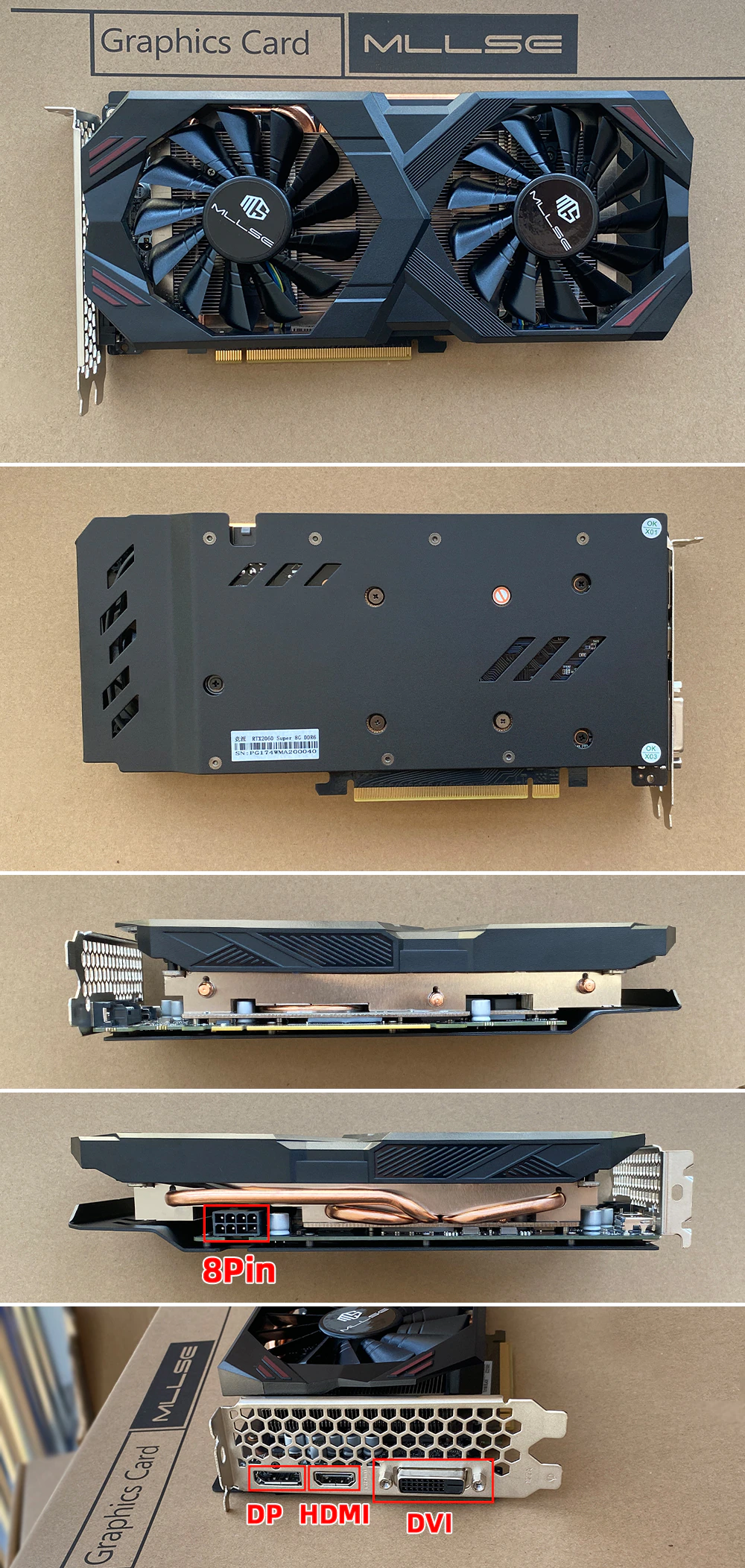 MLLSE RTX2060Super 8GB GDDR6 Graphics Card Package2