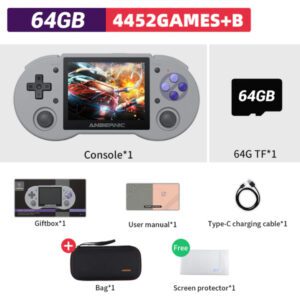 Anbernic RG353P Retro Handheld Video Game Console - RG353P Gray 64G B