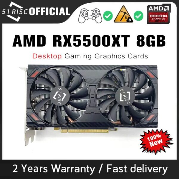 SHELI 51RISC RX5500XT 8G D6 Gaming Graphics Card