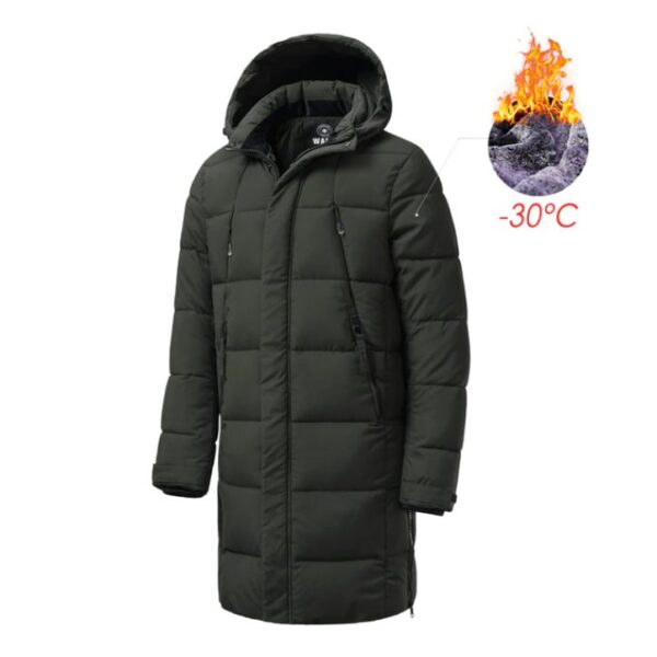 TFU Long Warm Thick Fleece Jacket Coat - Image 5