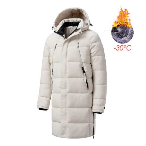 TFU Long Warm Thick Fleece Jacket Coat - Image 4