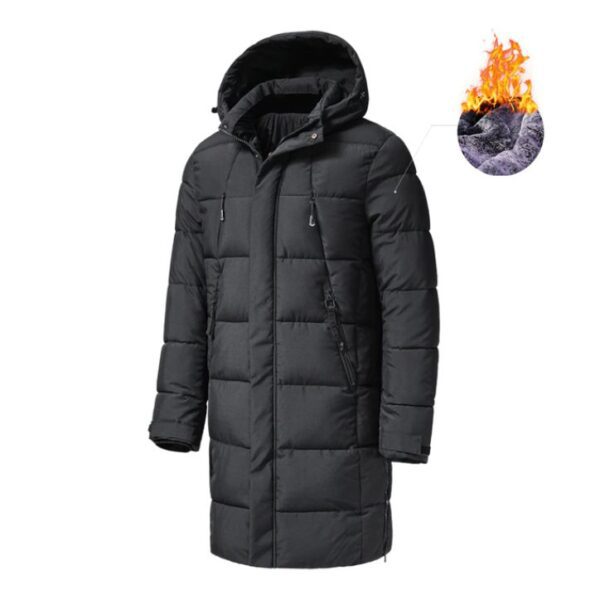 TFU Long Warm Thick Fleece Jacket Coat - Image 3