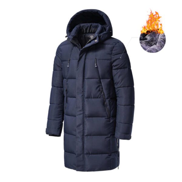 TFU Long Warm Thick Fleece Jacket Coat Blue