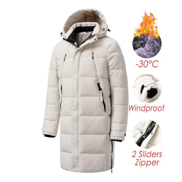 TFU Long Warm Thick Fleece Jacket Coat - Image 6