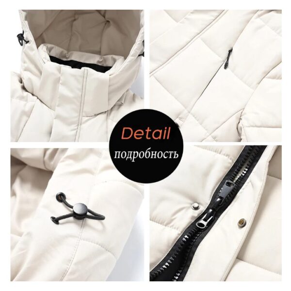 TFU Long Warm Thick Fleece Jacket Coat - Image 8