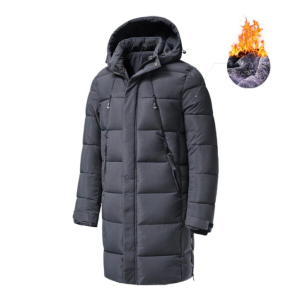 TFU Long Warm Thick Fleece Jacket Coat - Image 2