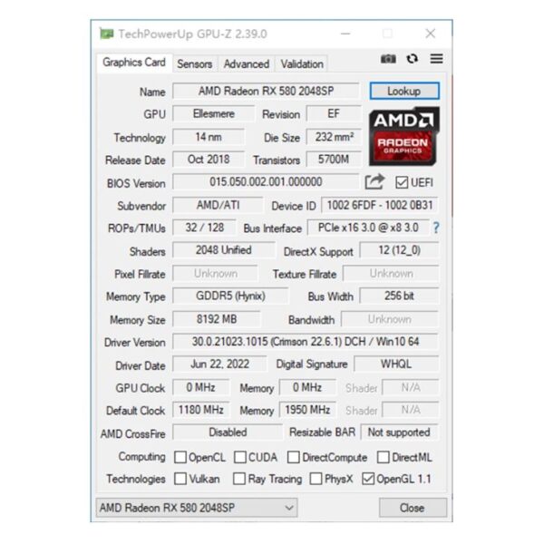JieShuo AMD Radeon RX580 Graphics Cards - Image 5