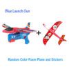 WUCHILD Launcher Catapult Airplane Gun Toy Feature Blue and Light Plane