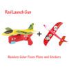 WUCHILD Launcher Catapult Airplane Gun Toy Feature Blue and Red