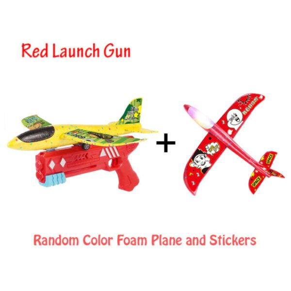 WUCHILD Launcher Catapult Airplane Gun Toy Feature Blue and Red