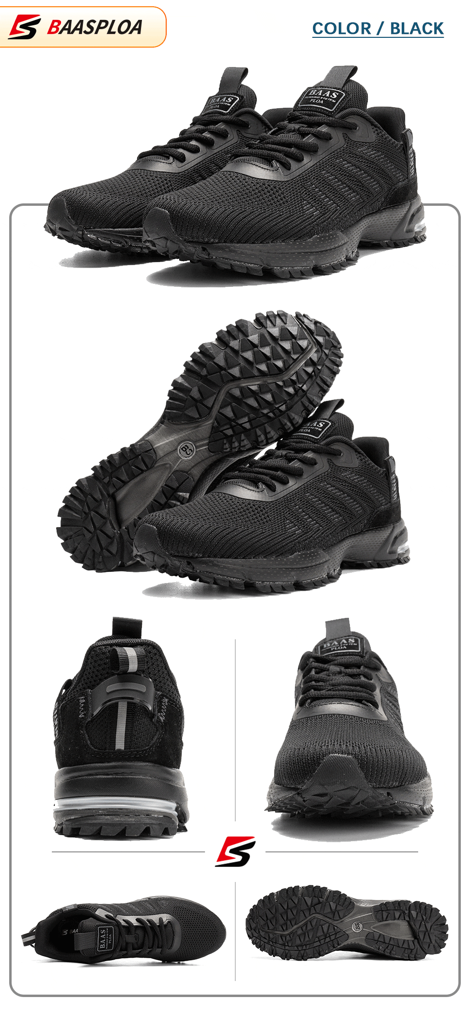 Baasploa M7190 Men Running Shoes Sneakers