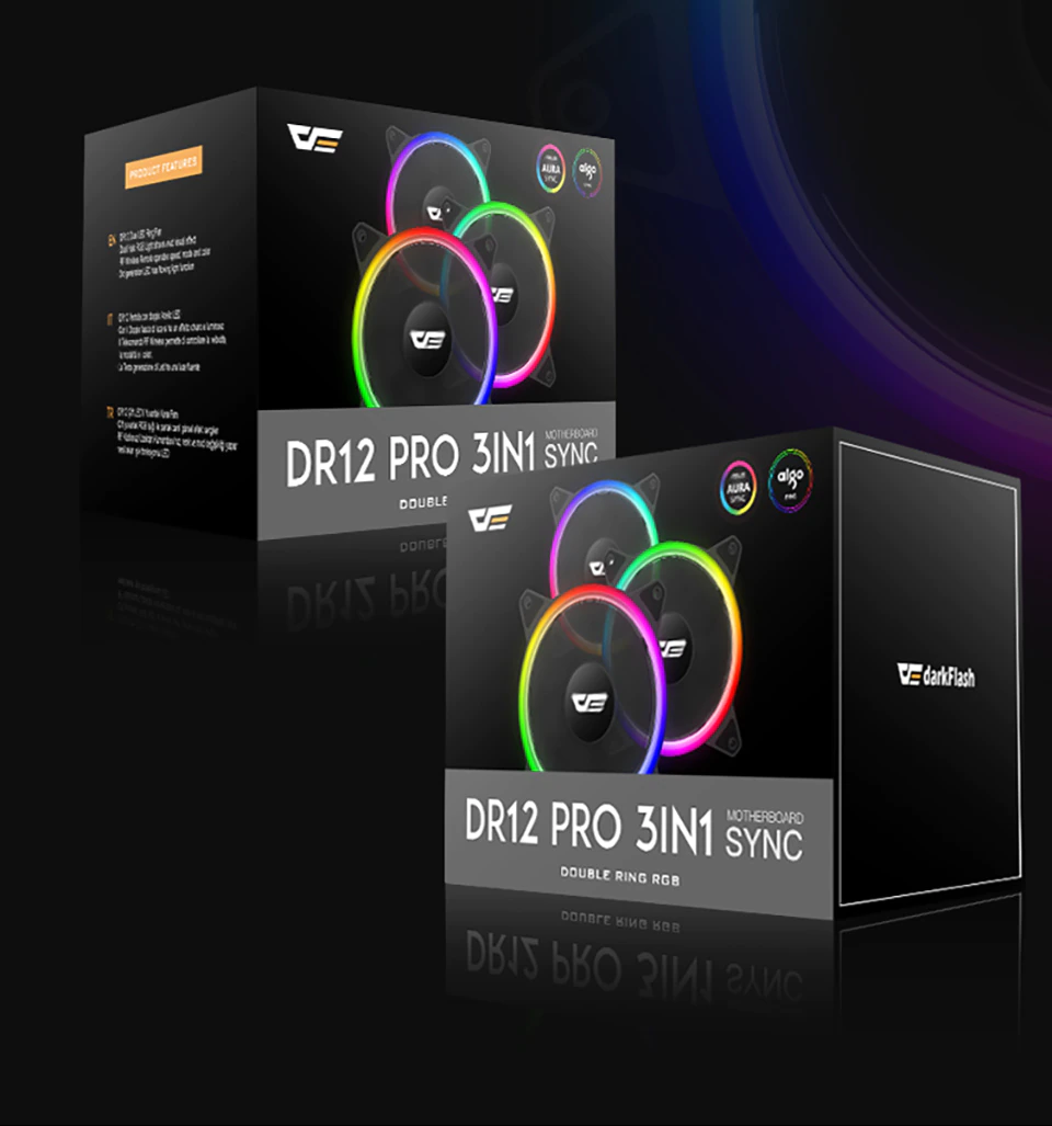 Darkflash DR12PRO 120mm RGB Cooling Computer Case Fan