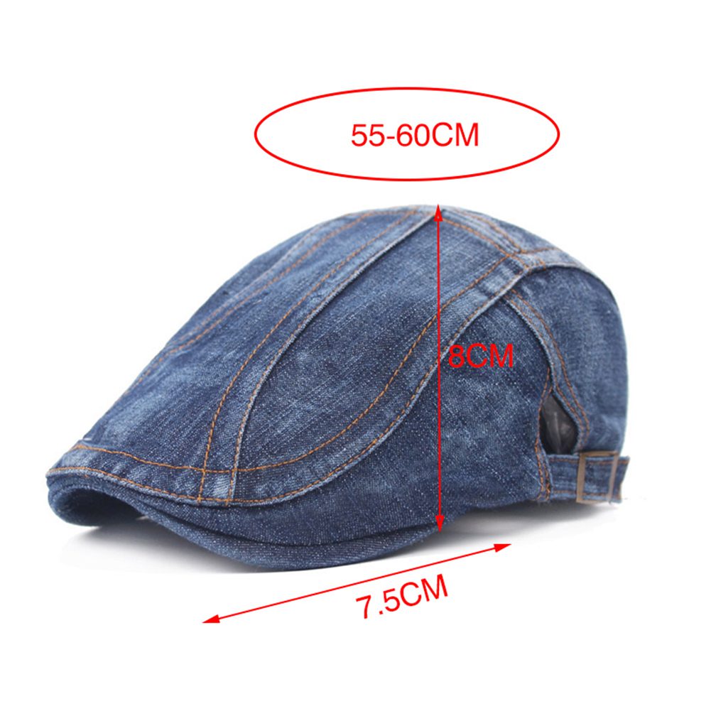 Denim Beret Retro Hats Despic01
