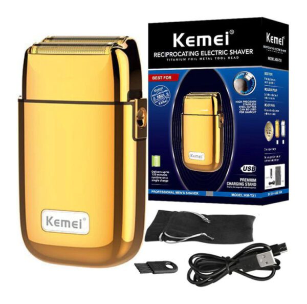 KEMEI KM-TX1 Reciprocating Electric Shaver Gold