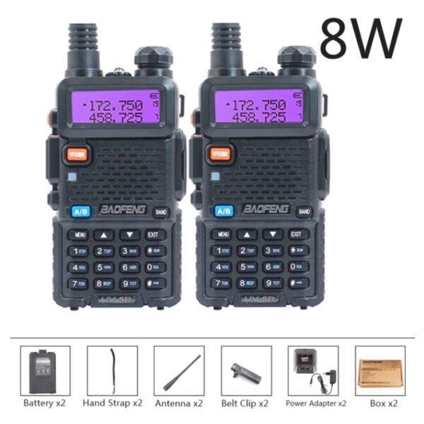 N2 Baofeng UV 5R Walkie Talkie Two-way Radio Station 8W Standard