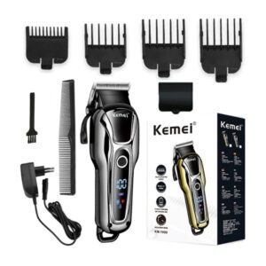 N2 KEMEI KM-1990 Professional Hair Trimmer Hair Clipper - Silver