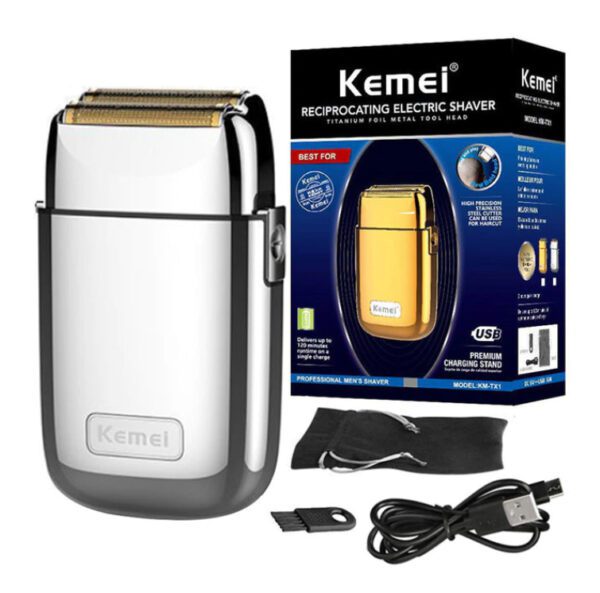 KEMEI KM-TX1 Reciprocating Electric Shaver Silver
