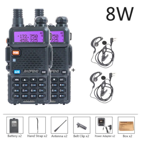 N3 Baofeng UV 5R Walkie Talkie Two-way Radio Station Add Headset