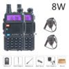 N4 Baofeng UV 5R Walkie Talkie Two-way Radio Station Add MIC