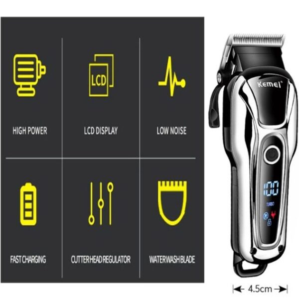 KEMEI KM-1990 Professional Hair Trimmer Hair Clipper - Image 4