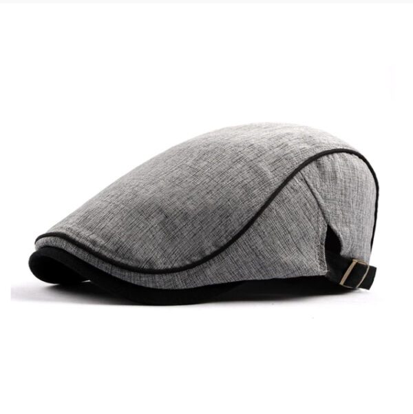 N4 Men Berets Retro England Hat Style 01 Light grey