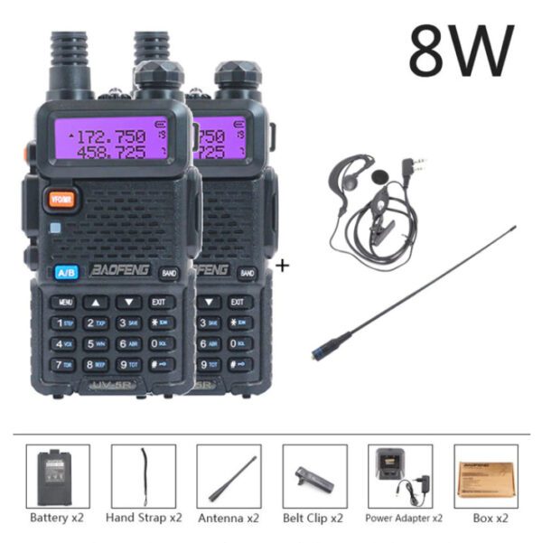 N8 Baofeng UV 5R Walkie Talkie Two-way Radio Station Add771 Headset