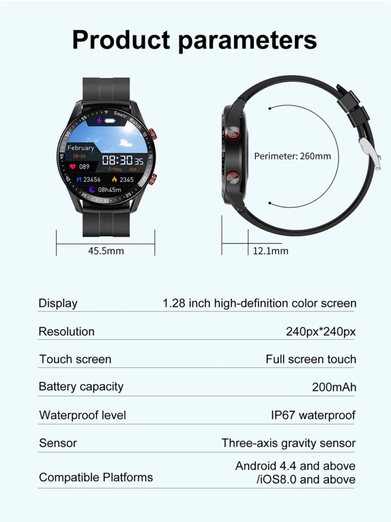 PANFU AMOLED Screen Bluetooth Smart Watch